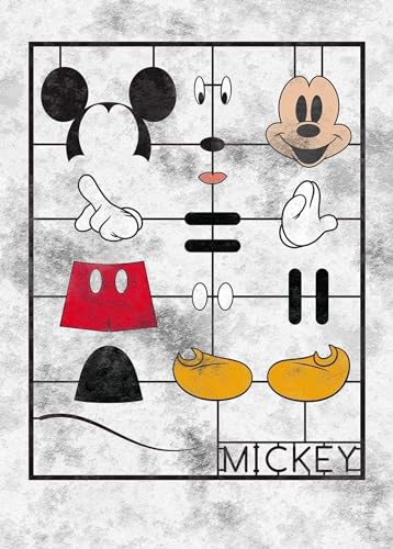 Disney Komar Fototapeta z włókniny Mickey Kit Rozmiar: 200 x 280 cm (szerokość wysokość) mysz, tapeta dla dzieci, pokój dziecięcy, IADX4 053