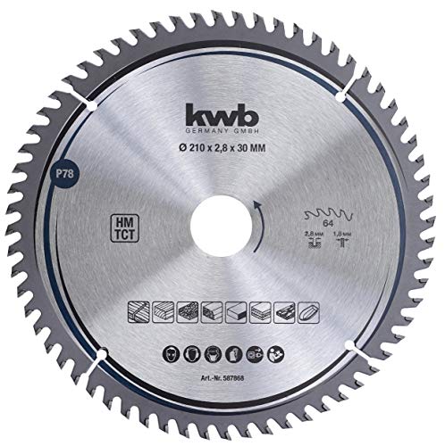 kwb brzeszczot do piły tarczowej 210 x 30 mm, bardzo precyzyjne cięcie, nadaje się blatów roboczych, drewna i płyt powlekanych - obrazek 1