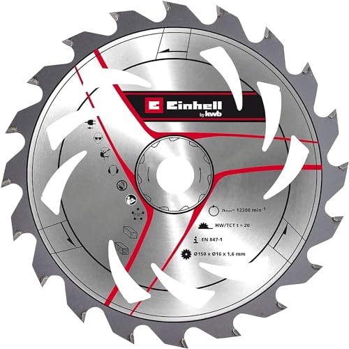kwb firmy Einhell HM akcesoria do piły tarczowej ręcznej (średnica 150 x 16 mm, 20 zębów, szybkie brzeszczoty, idealne stosowania z urządzeniami akumulatorowymi). - obrazek 1