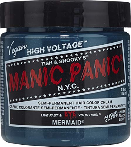 Manic Panic Mermaid Classic Creme, Vegan, Cruelty Free, Blue Semi Permanent Hair Dye 118ml - obrazek 1