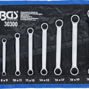 BGS 30300 Zestaw kluczy oczkowych dwustronnych płaskie 6 22 mm 8 szt. BGS 30300 Zestaw kluczy oczkowych dwustronnych płaskie 6 22 mm 8 szt.