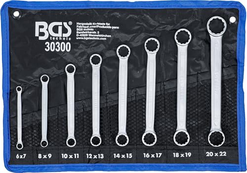 BGS 30300 Zestaw kluczy oczkowych dwustronnych płaskie 6 22 mm 8 szt. - obrazek 1