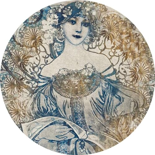 Komar Okrągła i samoprzylepna fototapeta z włókniny Goddess Ø 125 cm 1 sztuka tapeta, styl secesyjny, dekoracja, tapeta ścienna, obraz ścienny, wykładzina ze wzorem D1 042 - obrazek 1