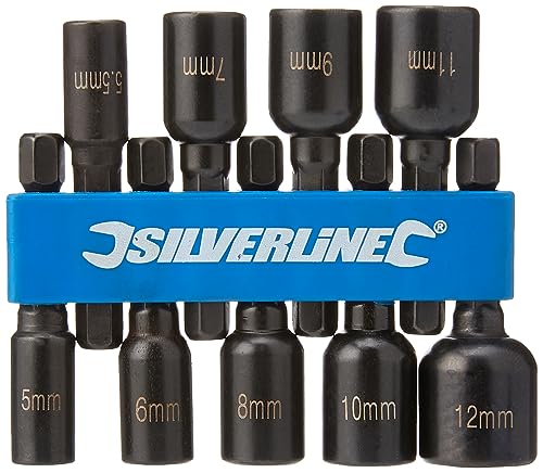 Silverline 855189 zestaw wkrętaków magnetycznych 9 szt., 5 12 mm, czarny - obrazek 1