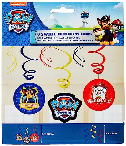 Świderki wiszące 'Paw Patrol’, AMSCAN, 6 szt