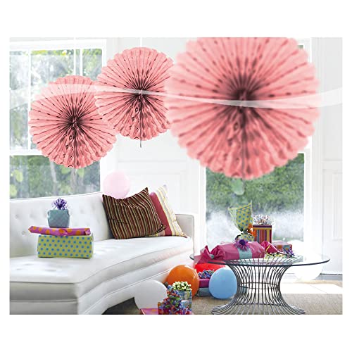 Folat Wachlarz Baby Pink Honeycomb 45cm - obrazek 1