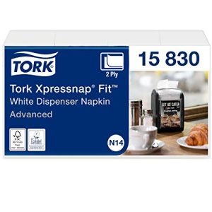 Tork Xpressnap Fit 15830 serwetki do napełniania papierowej N14, wysoka jakość 2 warstwowe, białe 6 x 720 (4320) szt