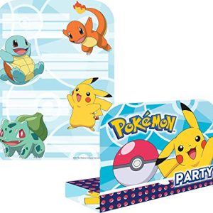 Zaproszenia urodzinowe Pokemon 8 szt. Zaproszenia urodzinowe Pokemon 8 szt.