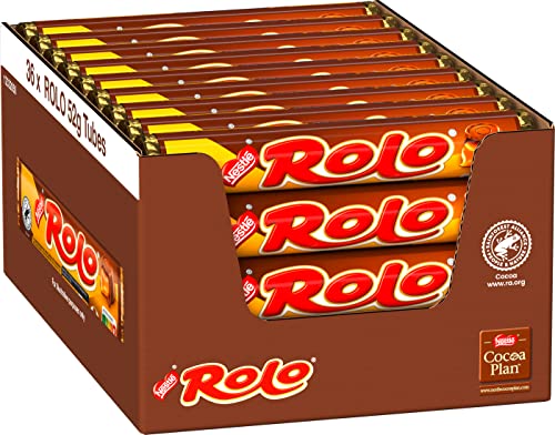 NESTLÉ ROLO, Czekoladowe praliny z miękkim rdzeniem toffi, mlecznej czekolady wypełnieniem karmelowym, 36 sztuk (36 x 52 g)