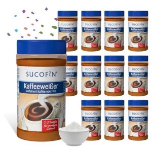 SUCOFIN Biała kawa 12 x 400 g, łatwo rozpuszczalna, idealna do kawy/herbaty, trwała, idealny zamiennik mleka w proszku sztuk opakowaniu ekonomicznym dla kremowej przyjemności SUCOFIN Biała kawa 12 x 400 g, łatwo rozpuszczalna, idealna do kawy/herbaty, trwała, idealny zamiennik mleka w proszku sztuk opakowaniu ekonomicznym dla kremowej przyjemności