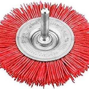 kwb szczotka do szyb, gruba, nylon ścierny, Ø 75 mm drewna, metalu i kolorowego metalu, nylonowa wiertarki wraz z trzpieniem sześciokątnym E6.3, szlifowania, strukturyzowania, czyszczenia usuwania rdzy