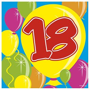 Serwetki, 18 Balloons, 25 cm, 20 sztuk
