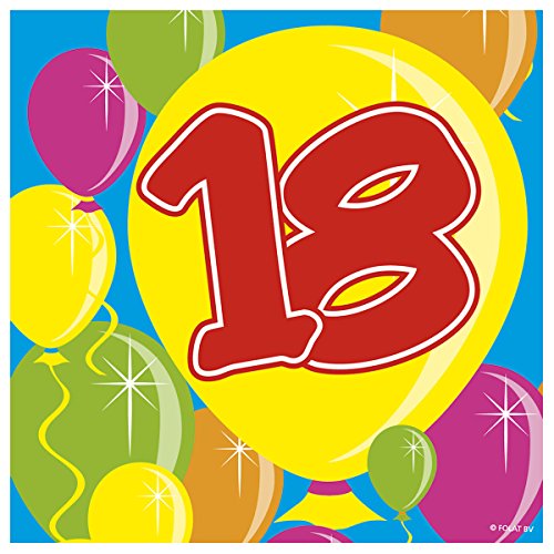 Serwetki, 18 Balloons, 25 cm, 20 sztuk - obrazek 1