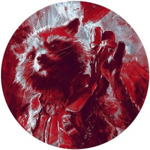 Marvel Komar DOT okrągła i samoprzylepna fototapeta z włókniny Avengers Painting Rocket Raccoon Ø 125 cm pokój dziecięcy, tatuaż ścienny DD1 052 Marvel Komar DOT okrągła i samoprzylepna fototapeta z włókniny Avengers Painting Rocket Raccoon Ø 125 cm pokój dziecięcy, tatuaż ścienny DD1 052