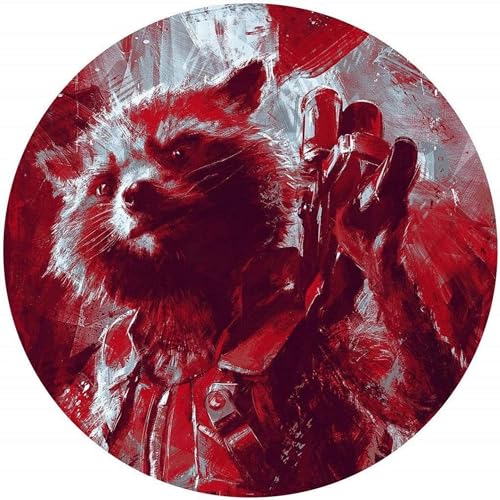 Marvel Komar DOT okrągła i samoprzylepna fototapeta z włókniny Avengers Painting Rocket Raccoon Ø 125 cm pokój dziecięcy, tatuaż ścienny DD1 052 - obrazek 1