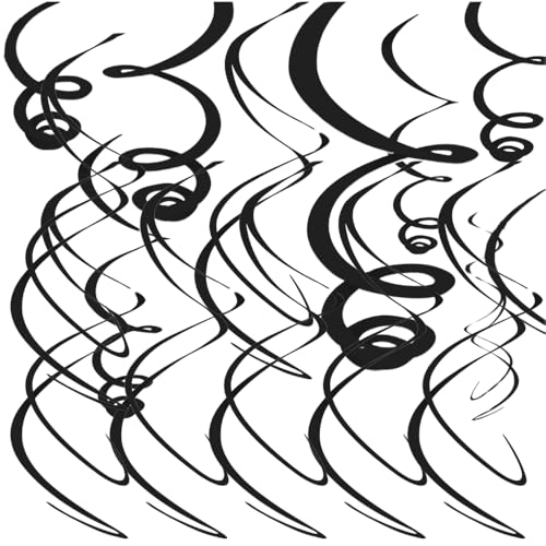 amscan 67055 10 55 spirala dekoracyjna, czarna - obrazek 1