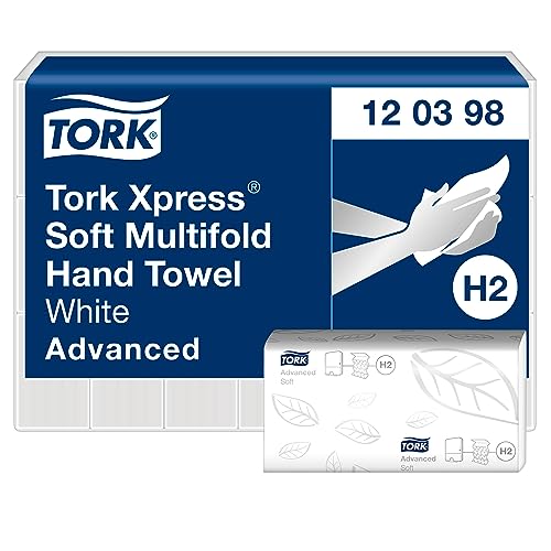 Tork Xpress miękkie ręczniki składane białe H2, zaawansowana jakość, 2 warstwowe, w zygzak, chłonne, 21 x 180 ściereczek, 120398