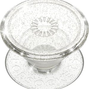 PopSockets Phone Grip Clear Glitter Silver PopSockets Phone Grip Clear Glitter Silver