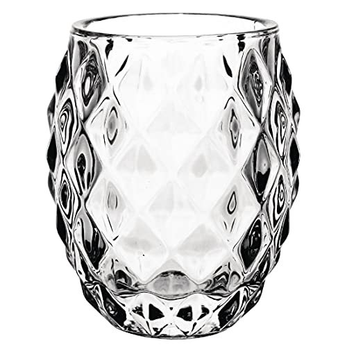 Olympia GM227 szklany świecznik na podgrzewacze, diament, 75 mm, przezroczysty (6 sztuk) - obrazek 1