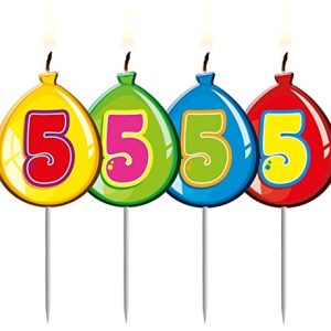 Folat Balony urodzinowe świeczki numer 5 Folat Balony urodzinowe świeczki numer 5