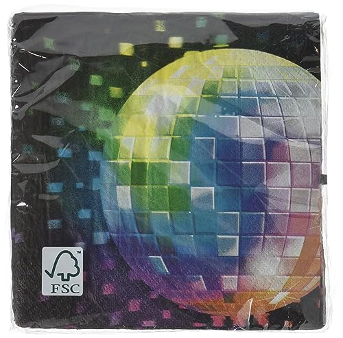 Serwetki, Disco Party, różnokolorowe, 16 szt. - obrazek 1