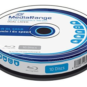 Mediarange MR507 Płyty, Wielokolorowy, 50 GB