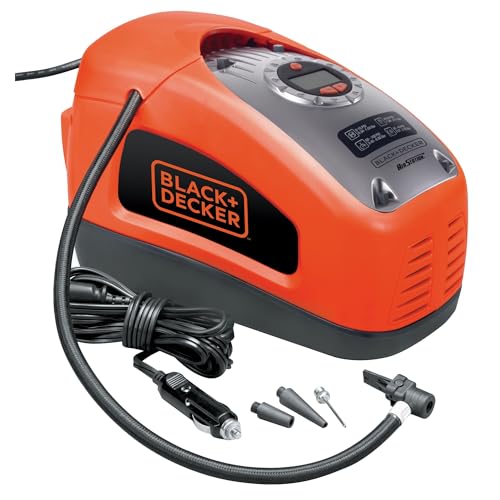 Black+Decker Wielofunkcyjny Kompresor Sprężarka ASI300 12V/230V 11 Bar Black+Decker Wielofunkcyjny Kompresor Sprężarka ASI300 12V/230V 11 Bar