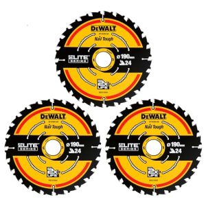 DEWALT Zestaw tarcz piłarskich Extreme 190×30 mm – 3 sztuki – DT10399-QZ DEWALT Zestaw tarcz piłarskich Extreme 190×30 mm – 3 sztuki – DT10399-QZ