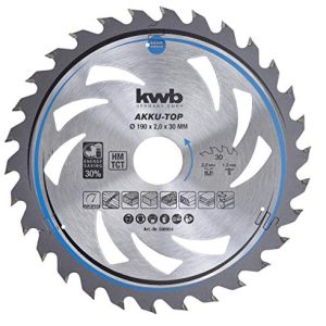 kwb brzeszczot do piły tarczowej 190 x 30 mm, gładko poruszający się, specjalnie maszyn akumulatorowych, drewna miękkiego i twardego, płyt stolarskich wiórowych