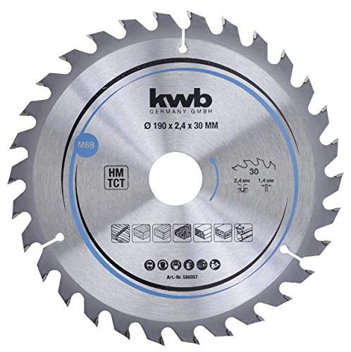 kwb brzeszczot do piły tarczowej 190 x 30 mm, szybkie cięcie, nadaje się miękkiego i twardego drewna, płyt stolarskich wiórowych - obrazek 1