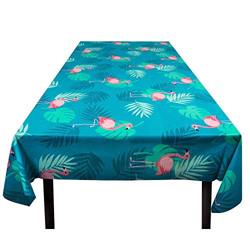 Boland 52558 obrus z flamingiem, rozmiar 130 x 180 cm, na urodziny, imprezę lub karnawał, dekoracja imprezę, stołu