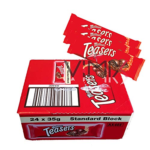 Pełne pudełko MALTESERS TEASERS TASERS Mleko Boże Narodzenie czekolada bar, 24 x 35 g, standardowy smakołyk blokowy - obrazek 1