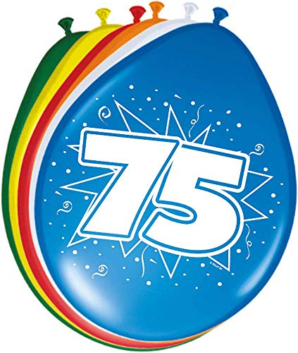 Folat Balony na 75 urodziny 30cm 8szt - obrazek 1