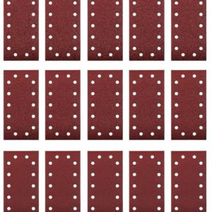 kwb by Einhell 15 częściowy zestaw papieru ściernego do szlifierek oscylacyjnych (230 x 115 mm, ziarnistość 40/80 / 120, 14 otworów, mocowanie na rzepy)