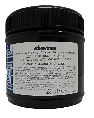 Davines, Alchemic Silver, odżywka koloryzująca do włosów platynowych, blond, rozjaśnianych i siwych, 250 ml - obrazek 1