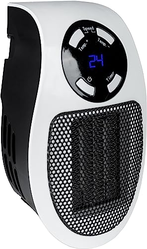 Güde GSH 500 K mini termowentylator (230 V, moc grzewcza W, dmuchawy 28,46 m3/h, ceramiczny element grzejny PTC, obrót o 90. Wtyczka sieciowa, funkcja timera, wyświetlacz LED, regulowany - obrazek 1