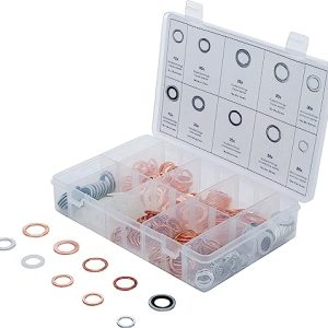 BGS 85225 Zestaw pierścieni uszczelniających miedź, aluminium, nylon 250 szt. BGS 85225 Zestaw pierścieni uszczelniających miedź, aluminium, nylon 250 szt.