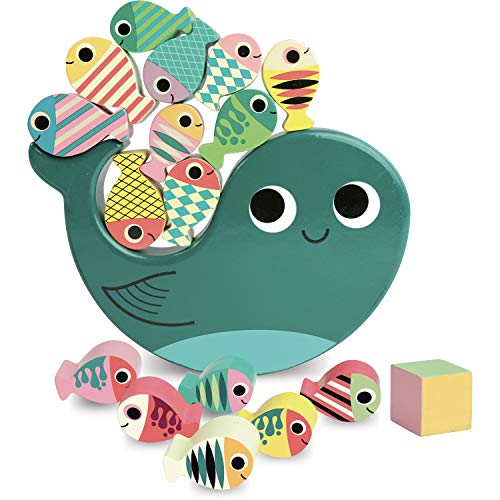 Vilac Vilac7716 Whale Equilibrist Game, wielokolorowe - obrazek 1