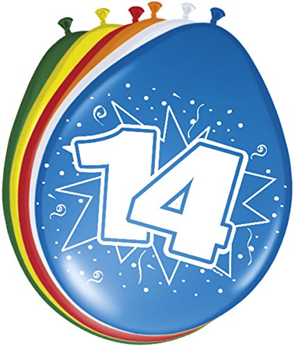 Folat Balony na 14.urodziny 30cm 8szt - obrazek 1