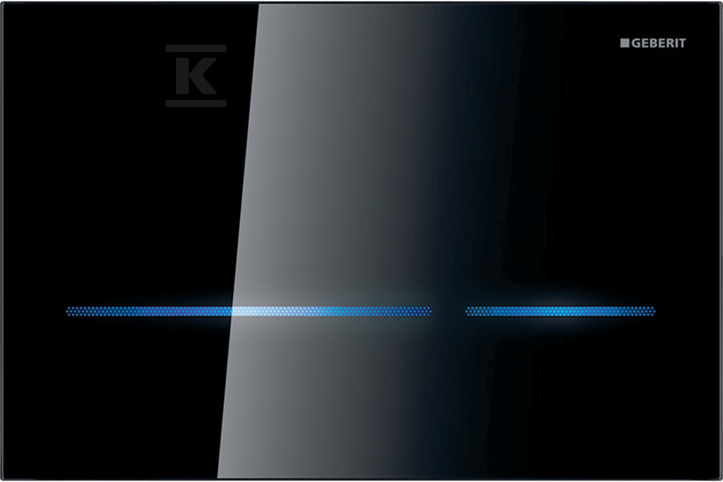 Elektroniczny zestaw uruchamiający WC Geberit, Sigma80, 12cm, szkło czarne, prostokątny 116.090.SG.6 - obrazek 1