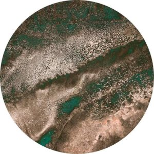Komar D1 026 Dot, samoprzylepna i okrągła fototapeta, brąz, zielona