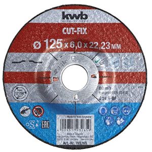 kwb tarcza do obróbki zgrubnej Cut Fix 793265 (125 x 22, wygięta, 6,0 mm grubości, metalu i stali, szlifierek kątowych)