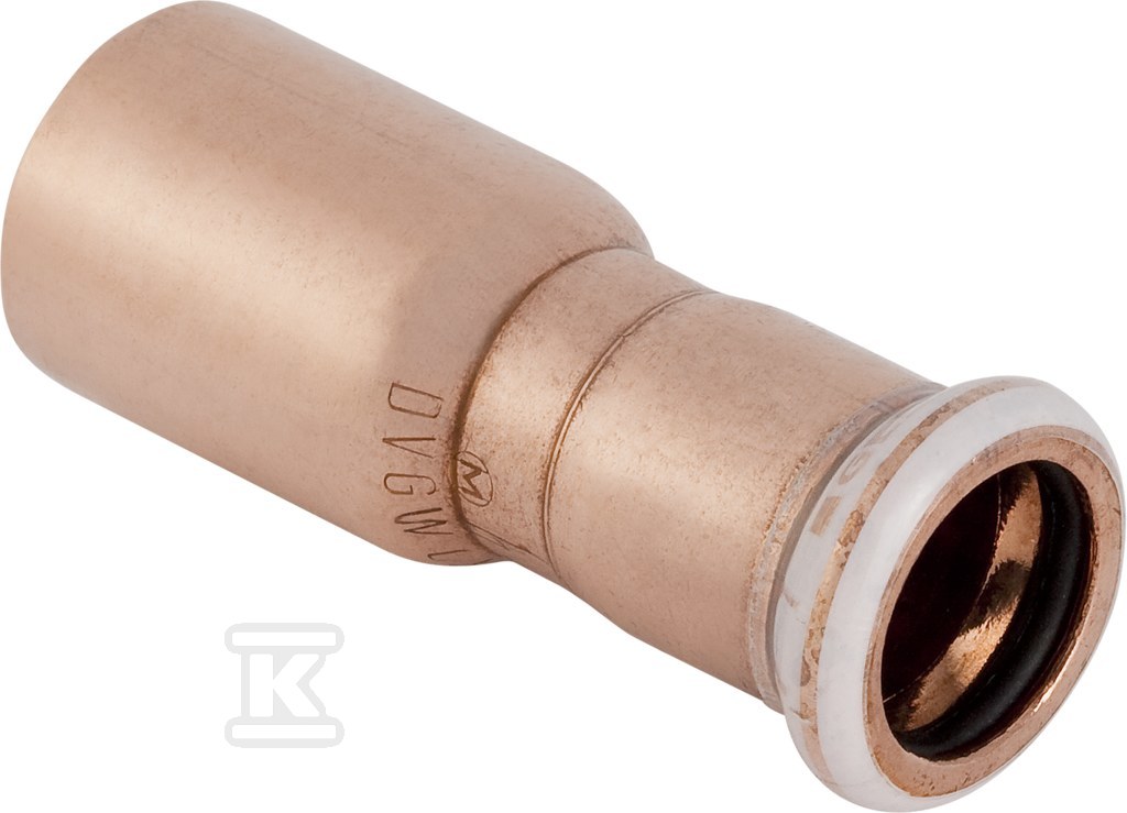 Podłączenie armatury Geberit Mapress Kupfer 90° z gwintem wewnętrzny d15-Rp1/2 L52 63453 - obrazek 1
