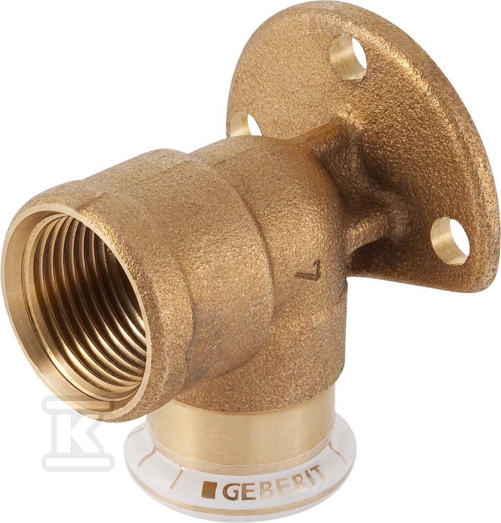 Podłączenie armatury Geberit Mapress Kupfer 90° z gwintem wewnętrzny d18-Rp1/2 L52 63455 - obrazek 1