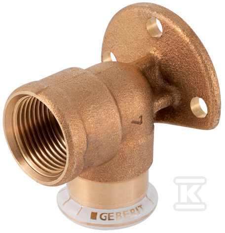 Podłączenie armatury Geberit Mapress Kupfer 90° z gwintem wewnętrzny d18-Rp1/2 L36 63460 - obrazek 1