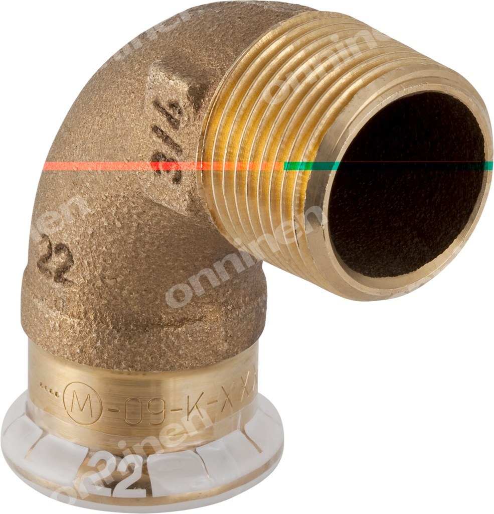 Kolano Geberit Mapress Kupfer przejściowe 90° z gwintem zewnętrznym D15-R1/2 63873 - obrazek 1