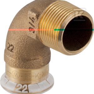 Kolano Geberit Mapress Kupfer przejściowe 90° z gwintem zewnętrznym D22-R3/4 63885