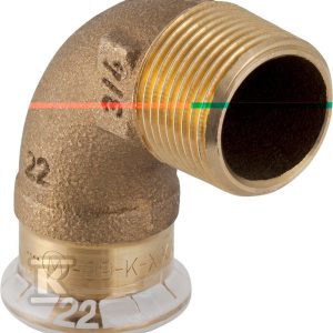 Kolano Geberit Mapress Kupfer przejściowe 90° z gwintem zewnętrznym D12-R3/8 63892