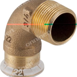 Kolano Geberit Mapress Kupfer przejściowe 90° z gwintem zewnętrznym D15-R3/8 63894