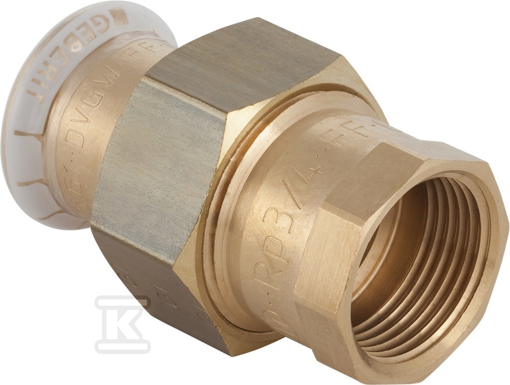 Śrubunek Geberit Mapress Kupfer przejściowy z gwintem wewnętrznym d22-Rp3/4 65484 - obrazek 1